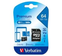 Verbatim Premium Microsdhc Card 64 Gb Micro Sd Memoria/Adattatore V10 Classe 10