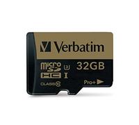 Verbatim Pro+ Flash Scheda MicroSD 32GB, Nero