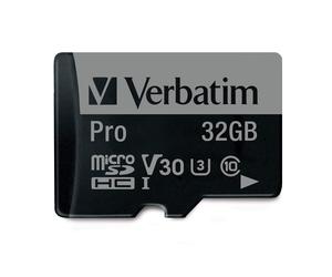 Verbatim Pro U3 Micro SDHC Speicherkarte mit Adapter, 32 GB, Datenspe (Verbatim)