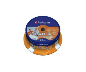 Verbatim - Scatola 25 DVD-R - stampabile - 43538 - 4,7GB