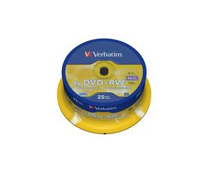 Verbatim - Scatola 25 DVD+RW - serigrafato Spindle - 43489 - 4,7GB