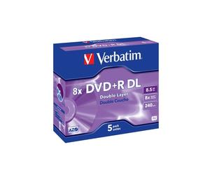 Verbatim - Scatola 5 DVD+R Dual Layer - serigrafato Jewel Case - 43541 - 8,5GB