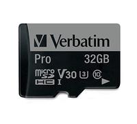 Verbatim Scheda di memoria micro SDHC Pro U3 con adattatore I 32 GB I nera I Scheda micro SD per video 4K ultra HD I Scheda di memoria SD per fotocamere I Con classe di velocità UHS 3
