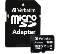 Verbatim Scheda di memoria microSDHC Premium con adattatore I 32 GB I nera I Scheda SD per video full HD I resistente all’acqua e agli urti I Scheda SD per fotocamera smartphone tablet