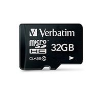 Verbatim Scheda di memoria microSDHC Premium I 32 GB I Scheda SD per video full HD I Scheda di memoria nera resistente all’acqua e agli urti I Scheda SD per fotocamera smartphone tablet