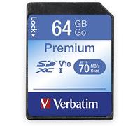 VERBATIM 44024 - Scheda di memoria SDXC da 64 GB, Verbatim Classe 10 - U1
