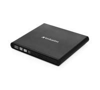 Verbatim Slimline CD/DVD lettore di disco ottico DVD-RW Nero (VERBATIM EXTERNAL SLIMLINE DVD REWRITER USB 2.0 BLACK)