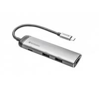 Verbatim Usb-c Multiport Hub Usb 3.0 Hdmi One Size Black / SIlver