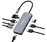 Verbatim CMH-09 USB tipo-C 10000 Mbit/s Argento