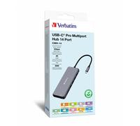 Verbatim CMH-14 USB tipo-C 5000 Mbit/s Argento