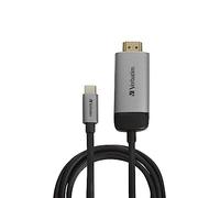 Verbatim 49144 cavo e adattatore video 1,5 m USB tipo-C HDMI Nero, Argento