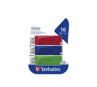 Verbatim - USB Pen Drive 3.2 Gen 1 Drive - 16 GB - rosso/giallo/blu - conf. 3 pe