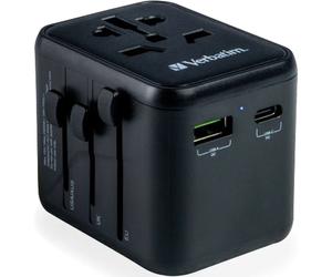 Verbatim UTA-02 Adattatore da viaggio per tutto il mondo + USB-A e USB-C