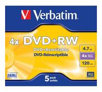 Verbatim VB-DPW44JC (VERBATIM DVD+RW SERL 4.7GB 4X MATT SILVER SURFACE [5 PACK])