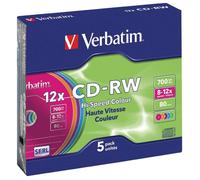 Verbatim Verbatim CD-RW DataLifePlus 8-10X 700MB Colour,5 Pack, 431 (Video Game)
