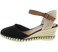 VERBENAS Espadrillas con Zeppa Malena Serraje Negro - Talla: 37