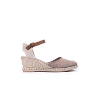 VERBENAS Espadrillas con Zeppa Malena Serraje Piedra - Talla: 38