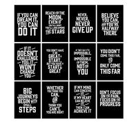 Verbier - Poster Motivazionali da Parete con Citazioni (Set A e B) - 24 Poster A4 per Decorazione della Stanza/Palestra