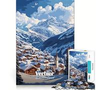 Verbier,Svizzera,Villaggio di Montagna,Ragazzi,Puzzle da 1000 Pezzi,Gioco di Memoria,Chiusura Sicura,Nessun Pezzo Si Perde,Facile da Viaggiare,Gioco per la Mente,Regalo (38x26cm)