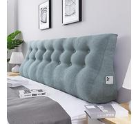 VERCART Cuscino Cuneo Letto Schienale Rialzato Doppio Petto Schiena Grandi Cuscini per Dormire da Lettura Grande Testiera per Letto Divano con Federa Removibile Biancheria Grigio 200cm