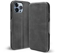 Verco Case per Apple iPhone 13 Pro Custodia, Cover a Libro Pelle PU per iPhone 13 Pro Custodia Premio Booklet Protettiva, Grigio