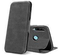 Verco Case per Huawei P Smart+ 2019 Custodia, Cover a Libro Pelle PU per Huawei P Smart Plus 2019 Custodia Premio Booklet Protettiva, Grigio