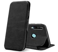 Verco Case per Huawei P Smart+ 2019 Custodia, Cover a Libro Pelle PU per Huawei P Smart Plus 2019 Custodia Premio Booklet Protettiva, Nero