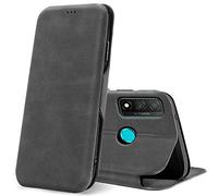 Verco Case per Huawei P Smart 2020 Custodia, Cover a Libro Pelle PU per Huawei P Smart 2020 Custodia Premio Booklet Protettiva, Grigio