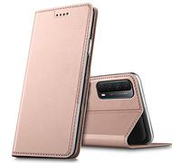 Verco case per Huawei P Smart 2021 Cover, Custodia a Libro Pelle PU per Huawei P Smart 2021 Booklet Protettiva [magnetica integrata], Rosa
