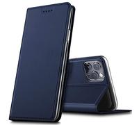 Verco case per iPhone 13 Pro Max Cover, Custodia a Libro Pelle PU per iPhone 13 Pro Max Booklet Protettiva [magnetica integrata], Azzurro