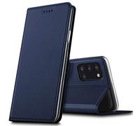 Verco case per Samsung Galaxy A31 Cover, Custodia a Libro Pelle PU per Samsung A31 Booklet Protettiva [magnetica integrata], Azzurro