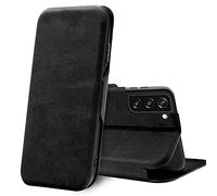 Verco Case per Samsung Galaxy S22 Custodia, Cover a Libro Pelle PU per Samsung S22 5G Custodia Premio Booklet Protettiva, Nero