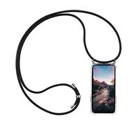 Verco Cover con Cordino compatibile con Huawei Mate 20, Laccio Case Custodia per Il Collo per Huawei Mate 20 Astuccio silicone con Cinturino - Nero