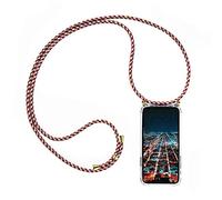 Verco Cover con Cordino compatibile con Samsung Galaxy A70, Laccio Case Custodia per Il Collo per Samsung A70 Astuccio silicone con Cinturino - Camouflage Rosso