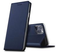 Verco Custodia a portafoglio per iPhone 12, iPhone 12 Pro, per Apple iPhone 12/12 Pro [6.1] con funzione magnetica a portafoglio, colore: blu