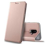 Verco Galaxy A6 Cover, Custodia a Libro Pelle PU per Samsung Galaxy A6 2018 Case Booklet Protettiva [magnetica integrata], Rosa