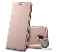 Verco Galaxy J6 (2018) Cover, Custodia a Libro Pelle PU per Samsung Galaxy J6 2018 Case Booklet Protettiva [magnetica integrata], Rosa