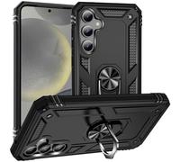 Verco Hybrid Armor Shield Case - Custodia per Samsung Galaxy S24, estremamente robusta, con anello magnetico, per Samsung S24 5G, colore: Nero