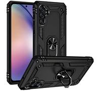 Verco Hybrid Armor Shield Case per Samsung Galaxy A34 5G Custodia, estremamente resistente, con anello magnetico per le dita, per Samsung A34, nero