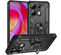 Verco Hybrid Armor Shield Case per Xiaomi Redmi Note 13 Custodia, estremamente robusta con anello magnetico per Redmi Note 13 4G, nero