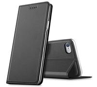 Verco iPhone 6S Cover, Custodia a Libro Pelle PU per Apple iPhone 6 Case Booklet Protettiva [magnetica integrata], Nero