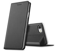 Verco iPhone 7 Cover, Custodia a Libro Pelle PU per Apple iPhone 7/8 Case Booklet Protettiva [magnetica integrata], Nero