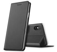 Verco iPhone X/XS Cover, Custodia a Libro Pelle PU per Apple iPhone X/XS Case Booklet Protettiva [magnetica integrata], Nero