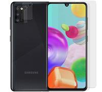 Verco Pellicola protettiva in vetro temperato per Samsung Galaxy A41, set risparmio 4 in 1, 2 pellicole protettive per display, 2 pellicole protettive per fotocamera, per Samsung A41
