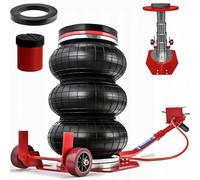 Verda Cric pneumatico 3,5T, 140-400 mm, adattatore [11 cm], sollevatore auto, sollevatore d'aria, SUV, auto, sollevamento estremamente veloce, sollevatore auto con tripla custodia, cuscinetto in gomma