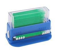 Verdant Touch Micro pennello dentale monouso micro applicatore punte, bastoncini pieghevoli, verde, confezione da 100 con scatola dispenser