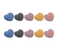 VERDANVERSE 10 Pietre Diffusore di Roccia Lavica Naturale a Forma di Cuore, Diffusore di Aromaterapia in Pietra Profumata Riutilizzabile, Accessorio Compatto per Oli Essenziali da