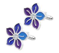 VERDANVERSE 1paio Gemelli Da Camicia Uomo Metallo Con Design Fiore Eleganti Cufflinks Per Abbigliamento Professionale e Cerimonie Accessorio Essenziale Per Tuxedo e Camicie Classiche