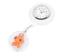 VERDANVERSE 1pezzi Orologio Da Tasca Clip Forma Di Coniglio Dei Cartoni Animati Orologio Da Tasca Da Dottore Infermiera Semplice e Pratico