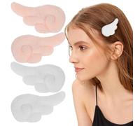 VERDANVERSE 2 Paia di Forcine Decorazione Chioma Elegante per Chioma a Forma di Piume D'angelo in Peluche Bianco e Metallo e Facile da Abbinare per Feste e Altre Occasioni